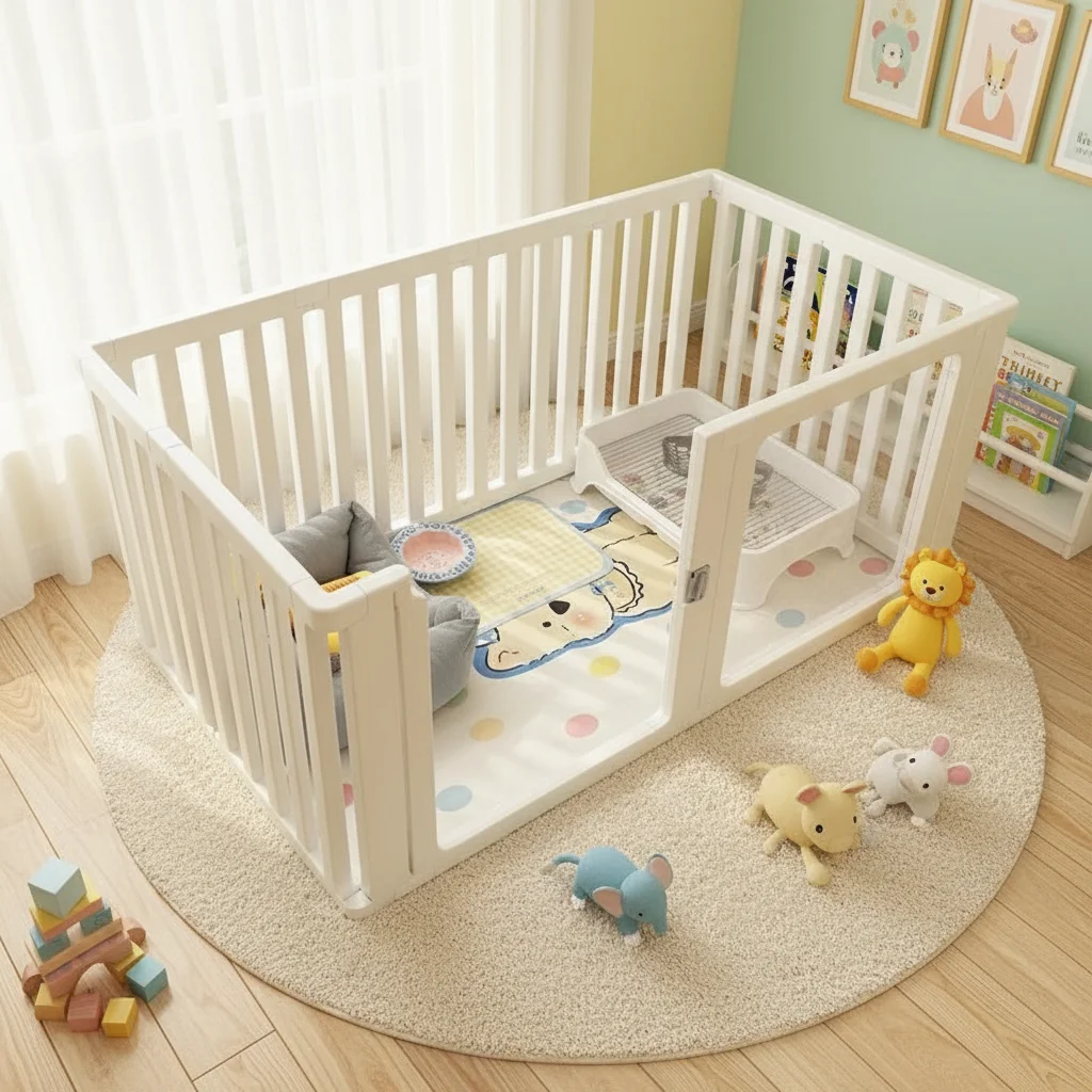 Durable Pet Fence, Acrylic Plastic, Containing and Protecting Furry Friends, Pet Cage Solution, Clear and Safe Enclosure
