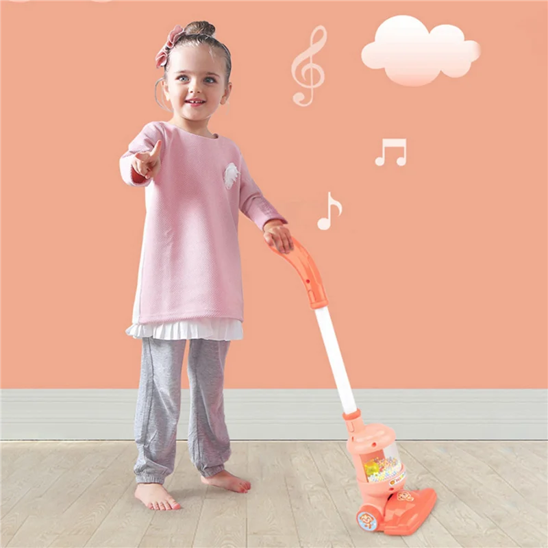 

B24C-2X Children Electric Vacuum Cleaner Simulation Vacuum Catcher Kids Pretend Cleaning Educational Mini Vacuum, Red