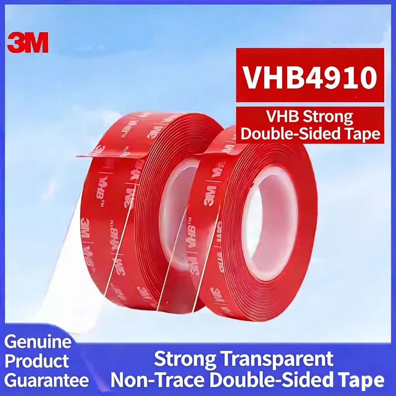 3M VHB4910 Transparent Nano Double Sided Tape Adhesive Waterproof Traceless Strong Viscosity Tape Car Ornaments High-Temperature
