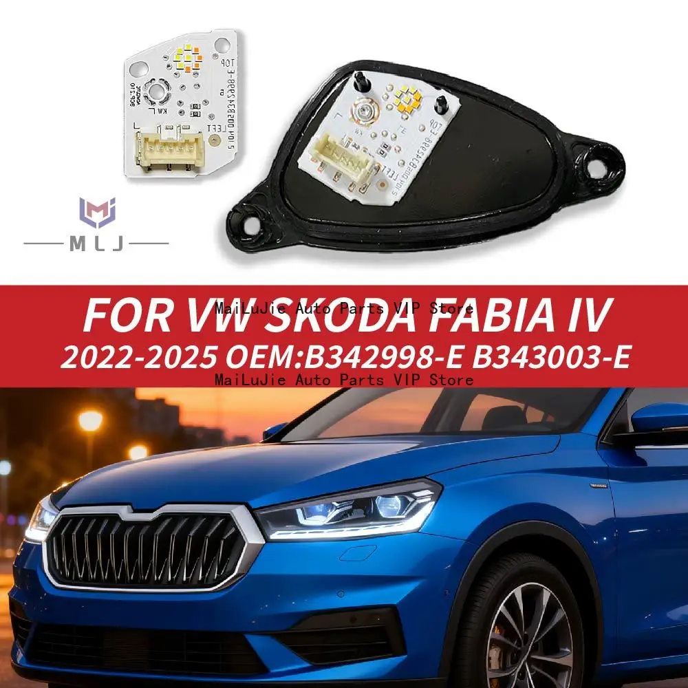 

B342998-E B343003-E For 2022-2025 Skoda Fabia IV LED Headlight DRL Module Control Unit Daytime Running Lights Car Accessories