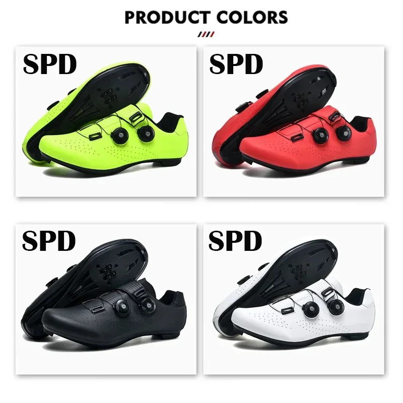 Ultraleichte Fahrradschuhe, atmungsaktiv und leicht, SPD-kompatible Hartsolzen für Rennrad- und Mountainbike-Wettkampftraining – Detail 8
