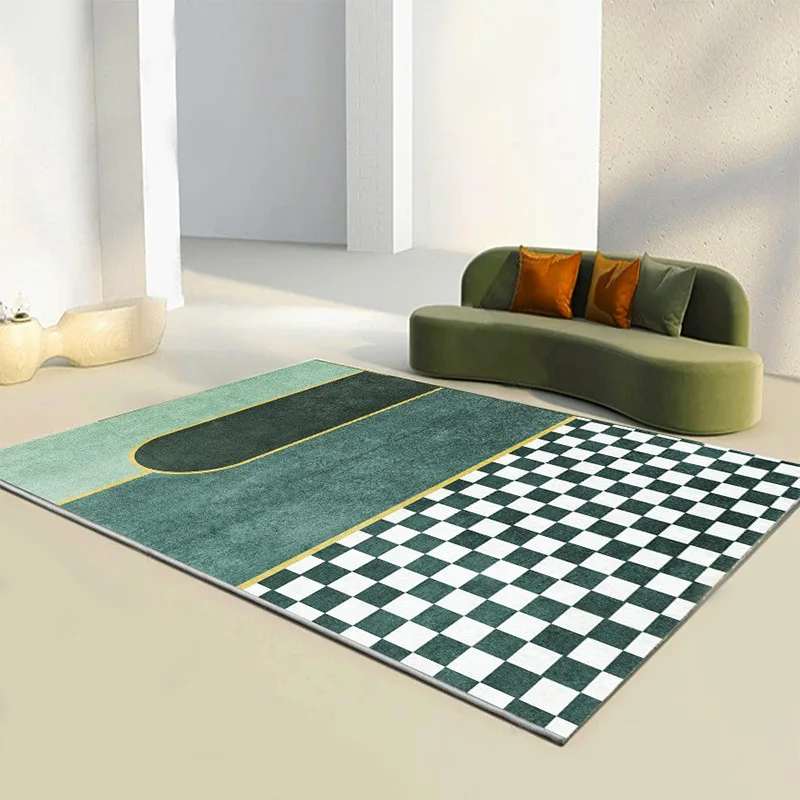 Luxury Geometric Carpet Bathroom Non-slip Area Rug Bedroom Decoration Toilet Door Mat Bedside Sofa Home Soft Kids Play Floor Mat