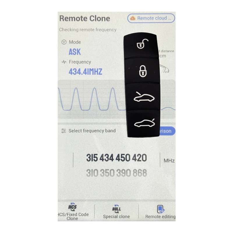 TXK005001 315/433/434MHz Keyless Go KYDZ inteligentny klucz zdalny do Porsche Cayenne Macan 3 przycisk 49 PCF7945P Chip