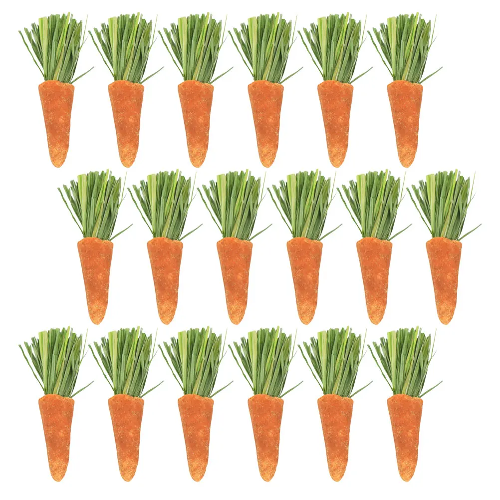 

18pcs Carrot Teething Sticks Rabbit Chew Toys Hamster Chewing Plaything Small Animals Teeth Cleaning Boredom Reducer Pet