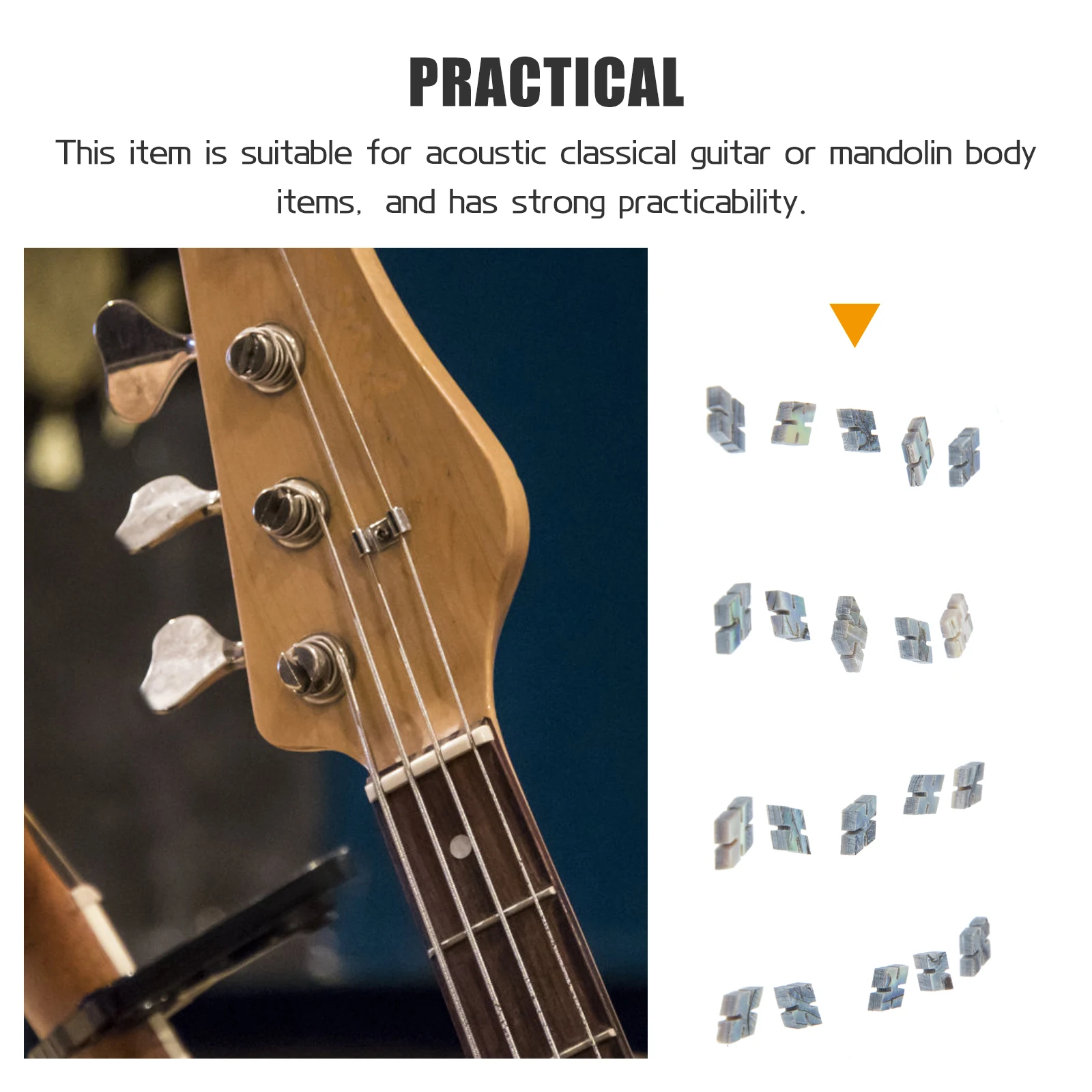 

20pcs Fingerboard Dots Guitar Abalone Inlay Material Replacement Parts For Ukulele Mandolin Banjo Tone Point Decorative Binding