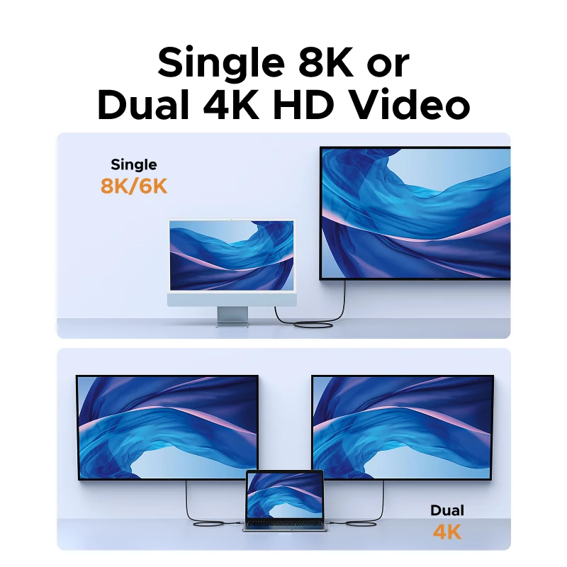 UGREEN USB4 Gen3 240W & USB3.1 Gen2 كابل شحن سريع 1 متر، نايلون مضفر بغلاف من الألومنيوم، PD3.1 لجهاز MacBook Pro iPad #4