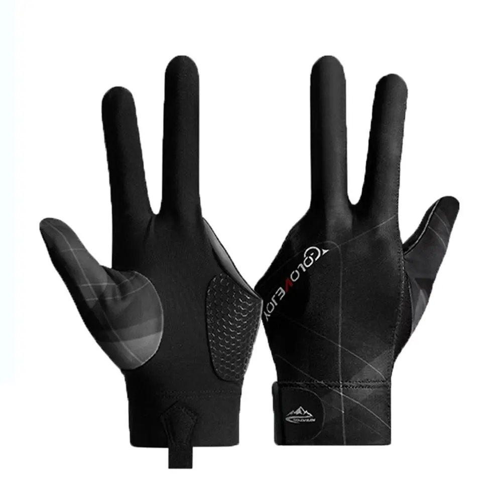 

Durable Spandex Snooker Glove Left Right Hand Anti Skid Billiard Glove Fitness Accessories Breathable Three Fingers Glove