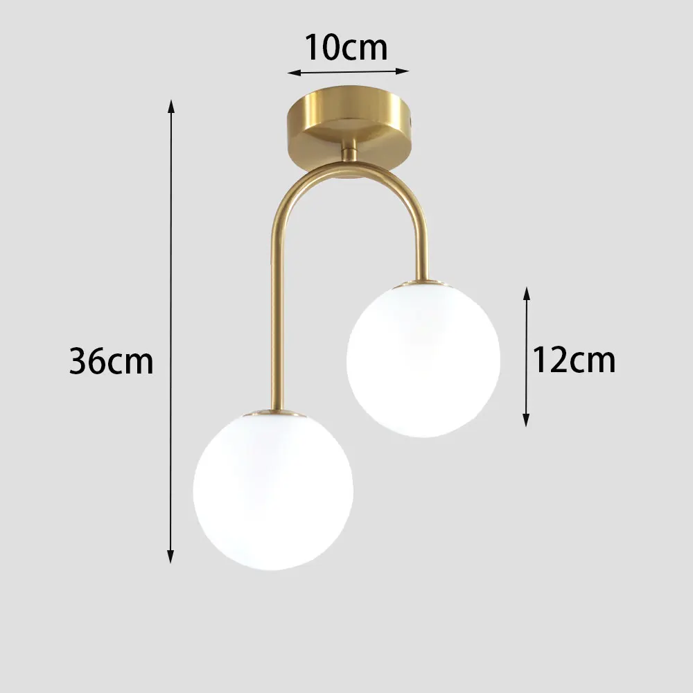 TINLAIBOR Eenvoud Acryl witte bal plafondlamp G9 lampen Gangpad Gang Veranda Slaapkamer Garderobe Kunst Plafondlamp