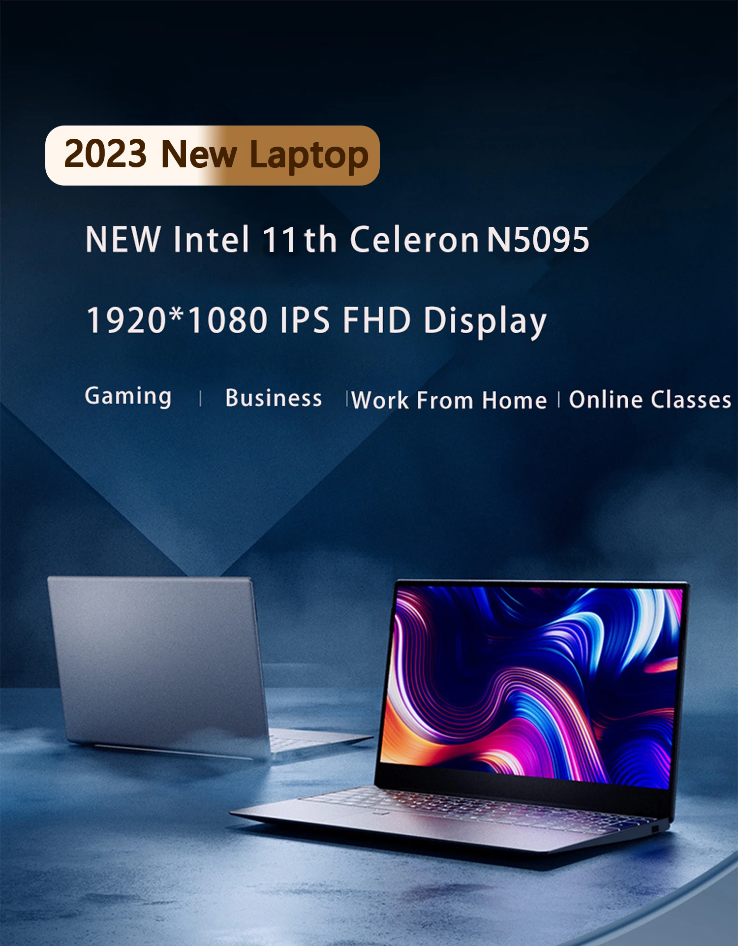 New N5095 Laptop 15.6 Inch IPS Screen 16GB RAM Intel Celeron 11th