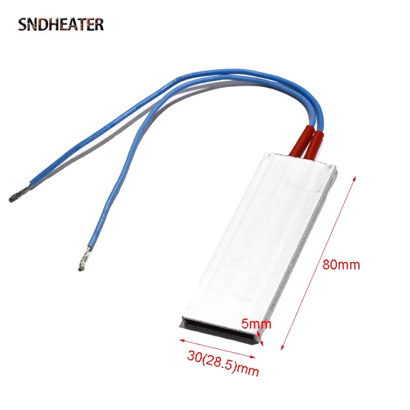 SNDHEATER PTC Heating Plate 80x30(28.5)x5mm Constant Temperature 70-230C Air Electric Heating Element Heater 2pcs