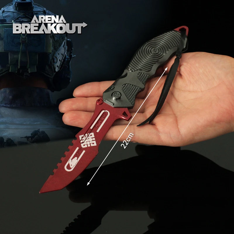 

22cm BREAKOUT: INFINTE Rabbit Folding Metal Model Replic Game Prop Military Tainning Knives Cosplay Safety Toy Boys