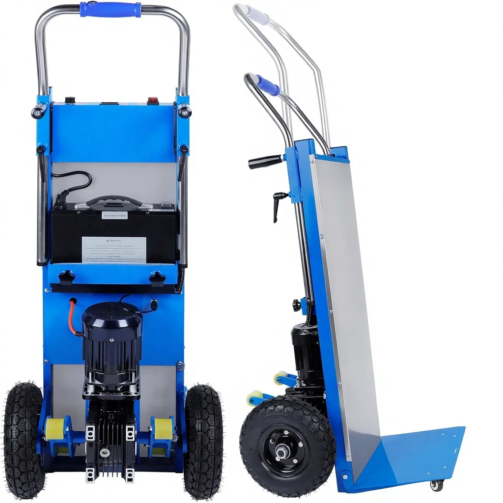 

Новая электрическая тележка для подъема по лестнице, грузоподъемность 880 фунтов, мощность 1200 Вт, из углеродистой стали, сверхмощная, со складной ручкой, цельнолитые колеса