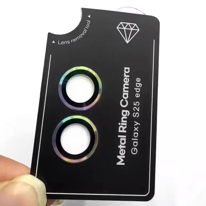 Metal Camera Lens Protector Glass For Samsung Galaxy S25 Edge Full Cover Camera Lens Ring Glass For S25 Edge S25Edge Lens Film