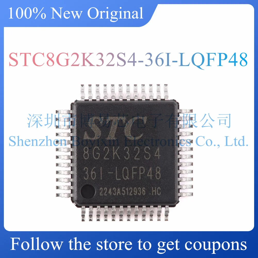 

NEW STC8G2K32S4-36I-LQFP48.Original Product.LQFP-48