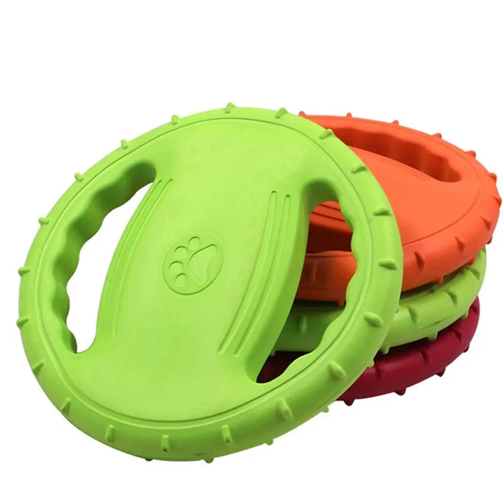 Pet Flying Disc EVA Dog Training Pull Ring Bite Resistant Floating Toy Dog Outdoor Sports Interactive Game Frisbee