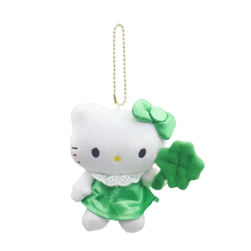 Kawaii Sanrio Hello Kitty น่ารักการ์ตูนสีดําผิว Lucky Cat ตุ๊กตาของเล่นตุ๊กตากระเป๋าเป้สะพายหลังจี้เด็กผู้หญิงของขวัญวันเกิดสร้างสรรค์