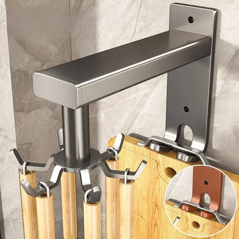 خطاف مطبخ عالمي متعدد الأغراض يدور 360 درجة منظم رف ملعقة تخزين شماعات ملحقات المطبخ المنزلية