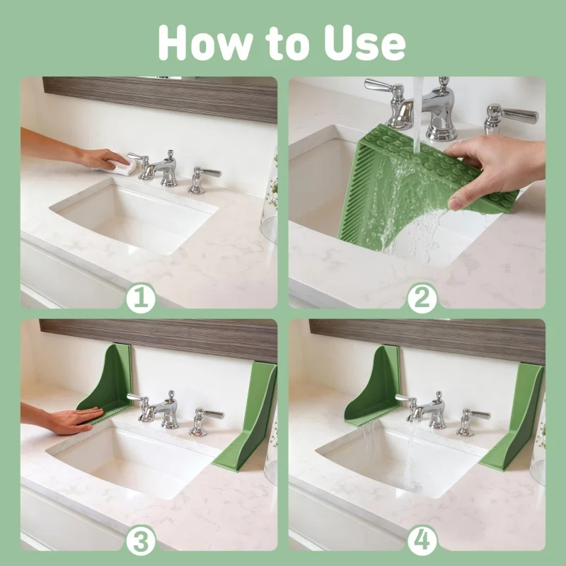 Silicone Shower Splash Guard with Strong Suction Cups Bathtub Corner Water Blocker Secure Seal & Easy Removal Bathroom Supplies view 5