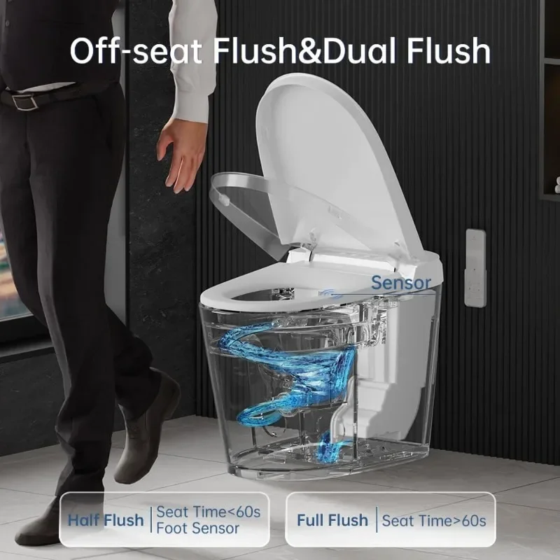 Intelligentes Toiletten bidet mit Wassertank eingebaut in automatischer Öffnung Verschluss abdeckung doppelte automatische Heizung erweitert integriert