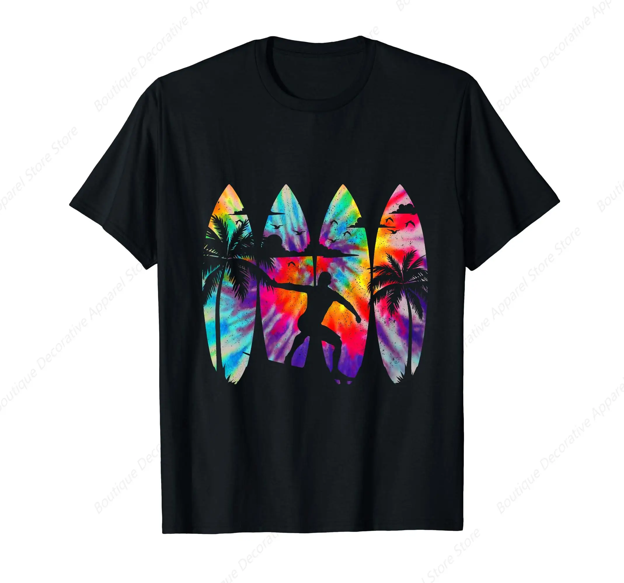 

Surfer Surfboard Vintage Surfing Beach Summer Surf Tie Dye T-Shirt