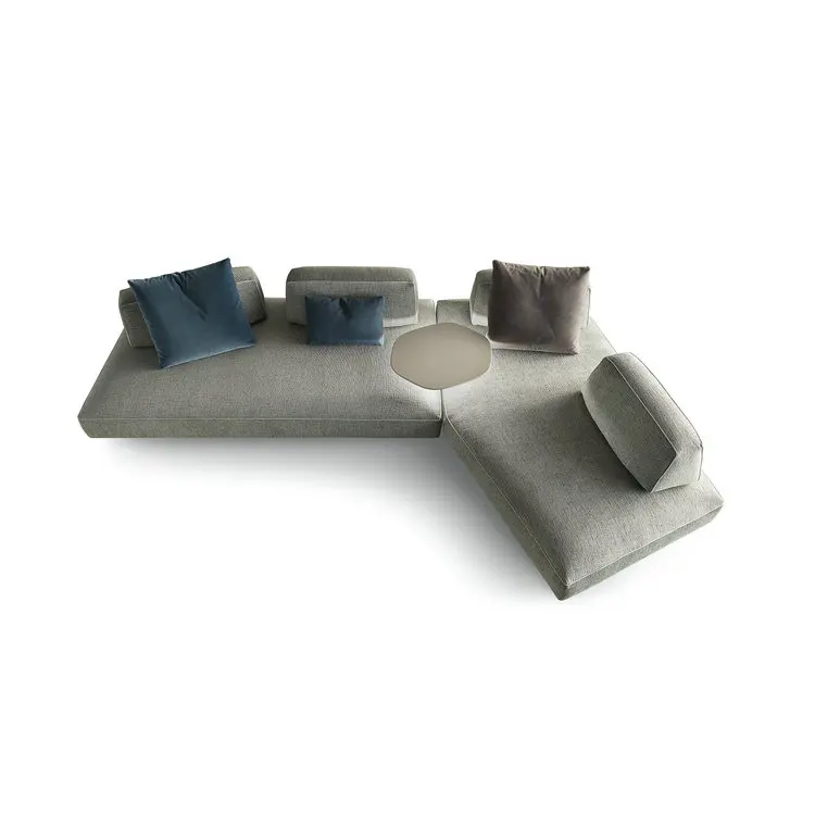

♢X Luxury Modern Modular Living Room Sofas Fabric L Shape Sectional Couch Hotel Villa Movable Backrest Sofa Set Furniture&