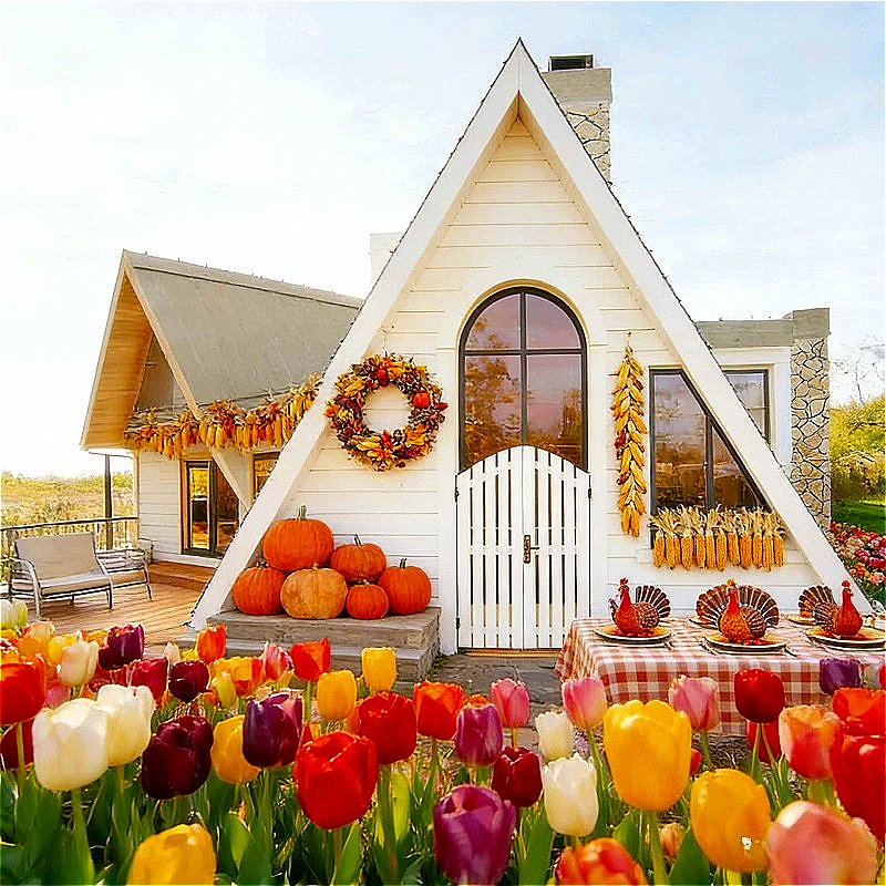 Prefabricated Triangular Wood Cabin for Mountain Holiday Backyard Studio Custom Vacation Home Rental Modern Design High Quality