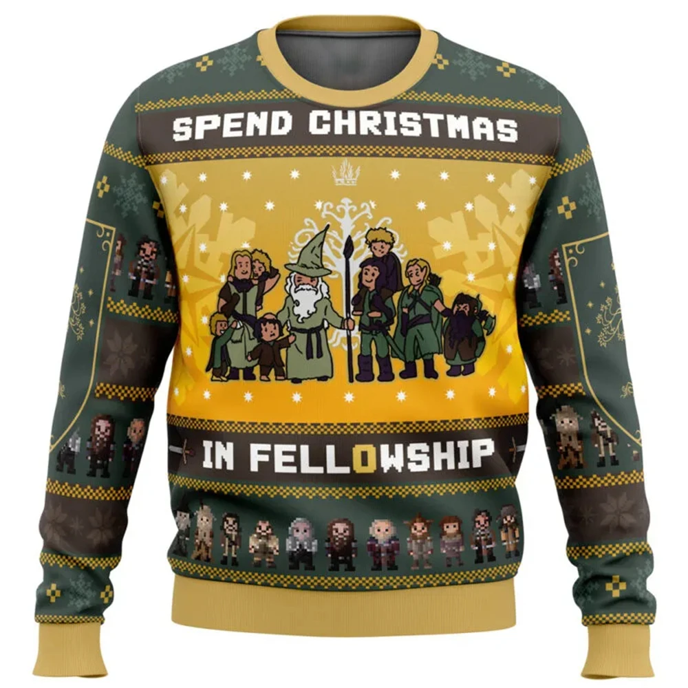 

Lord of the Rings Ugly Christmas sweater men's and women's pullover Crewneck long sleeve top Santa 3d Christmas Clothing 2025 ne