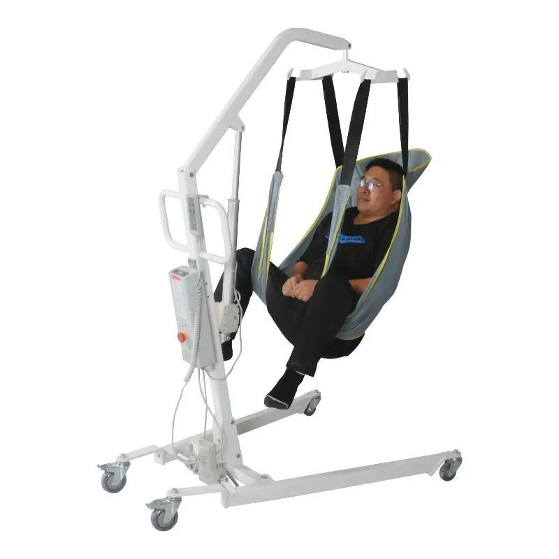Medical Care Elderly Patient Electric Transfer Lift Hoist 200 KG Capacity Backup Battery Available for Standing Sitting