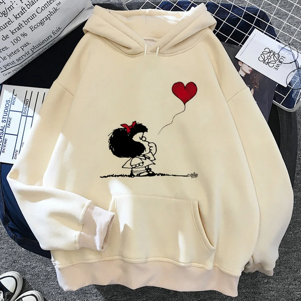 Mafalda Hoodie Patroon Anime Trui Grappige Y 2K Meisje Hoddie Patroon Anime Grafisch Patroon