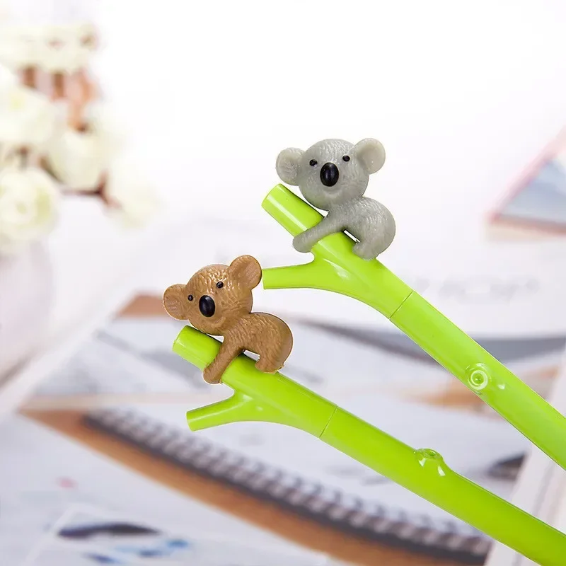 Imagem -02 - Kawaii Koala Gel Ink Pen 0.5 mm Bom Presente Artigos de Papelaria Escola Material de Escritório Escrevendo Acessórios Pcs