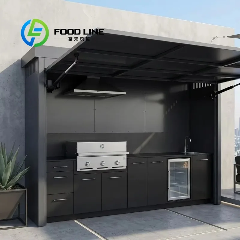 American Style Corrosion Preventive SS304 Outdoor Bbq Kitchen Pod for Outdoor Entertaining Durable and Sturdy BBQ Grill Pod