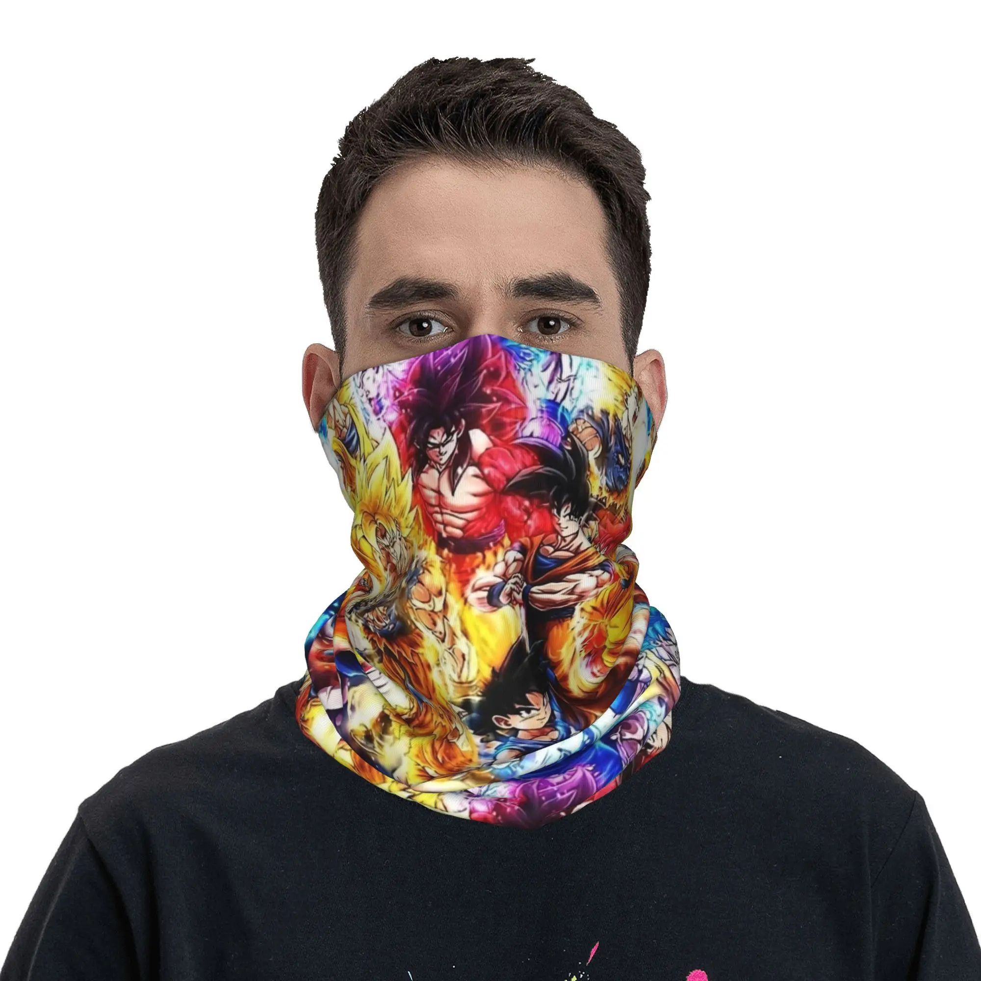 GOKU Vegeta Gohan Trunks Gogeta Dbz Dragon Ball Bandana Neck Gaiter Printed  Wrap Scarf Multifunctional Balaclava All Season