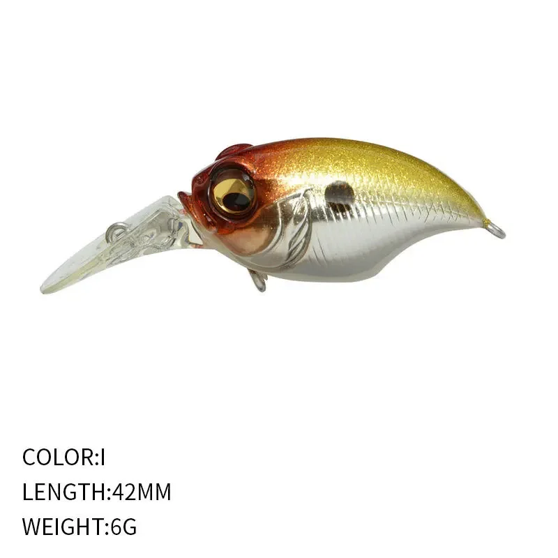 Kurbel Griffon Wobbler Angelköder Japanisches Design Noise Crankbait 6g 42mm Schwimmender Kurbelköder für Barsch Barsch Hecht Pesca