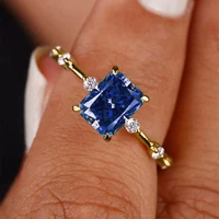 CAOSHI Fashion Lady Yellow Zirconia Ring Trendy Female Engagement Ceremony Jewelry Stylish Bridal Wedding Band Accessories Gift - Image 4