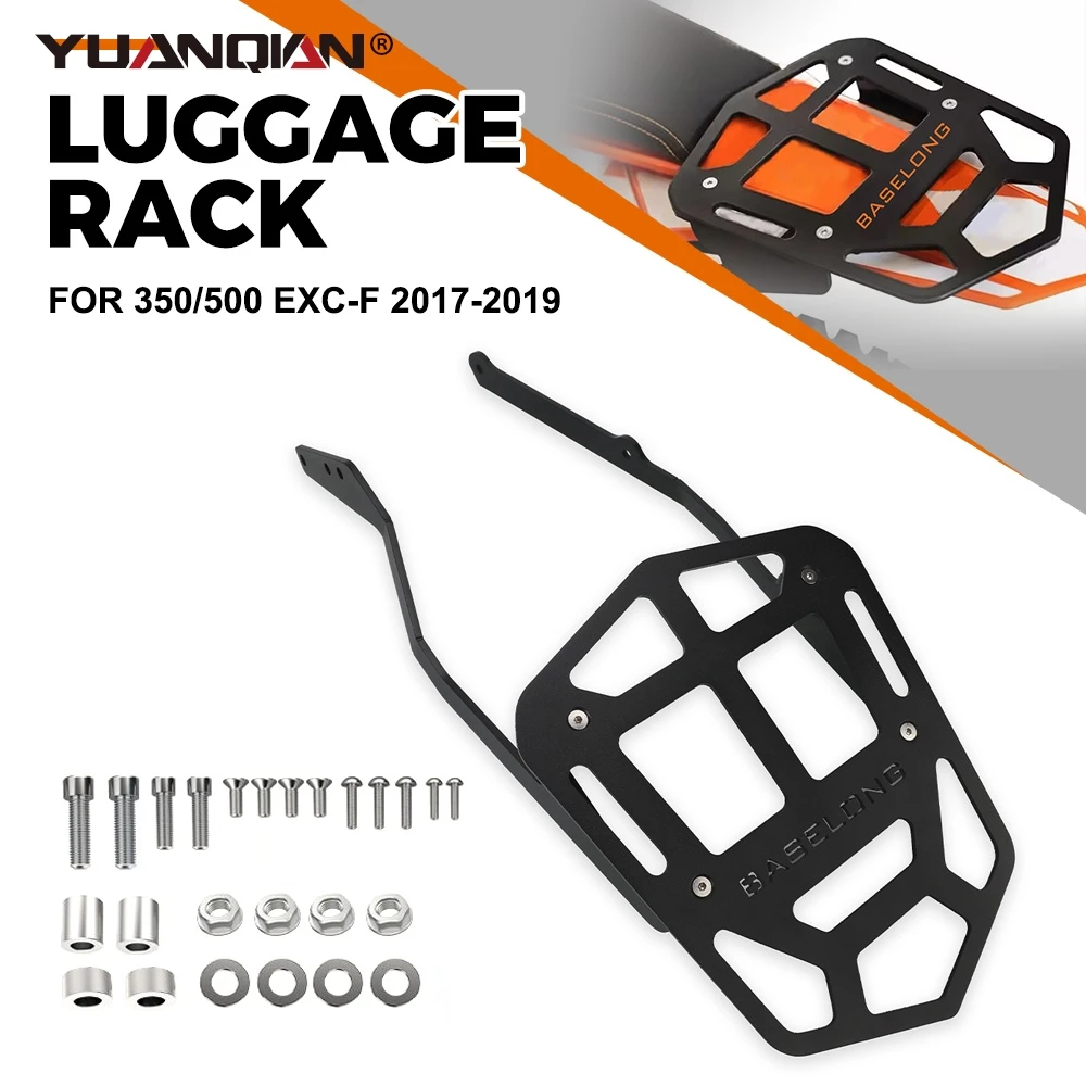 2026 For 350 500 EXC-F 350/500 2018 Motorcycle Rear Luggage Rack Holder Bracket Top Case Mount Plate parts EXCF EXC F 2017-2019
