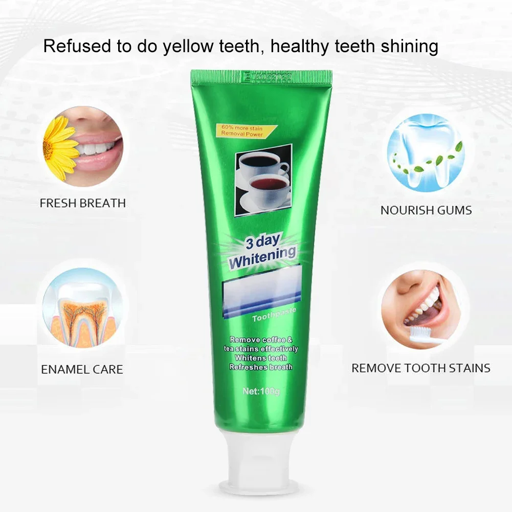 

2Pcs Disaar Natural Herbal Mint Toothpaste 100g Oral Hygiene Teeth Whitening Toothpaste Disinfection Coffee Tea Stains Removal