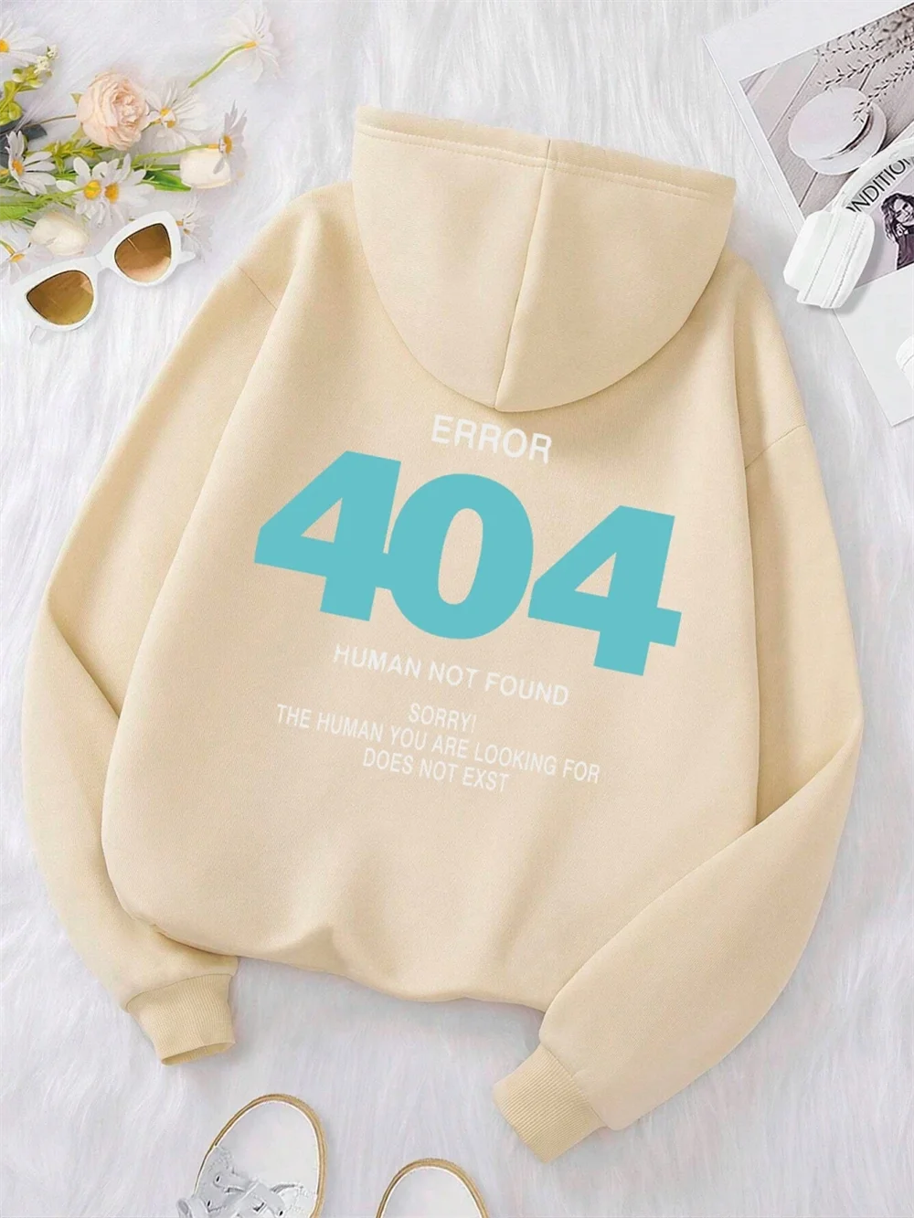 Error 404 Human Not Found sorry! Women\'s Hooded Fashion S-XXXL Hoodies Sweatshirts Hip Hop Streetwear Loose Pullover Punk Tops