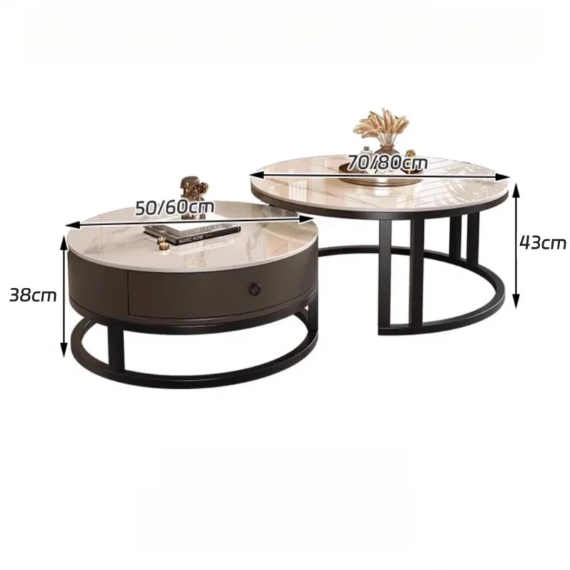 Low Round Table Storage Funky Apartment Centre Coffee Table Modern Small Mesas De Centro De Mesa Para Sala Hotel Furniture