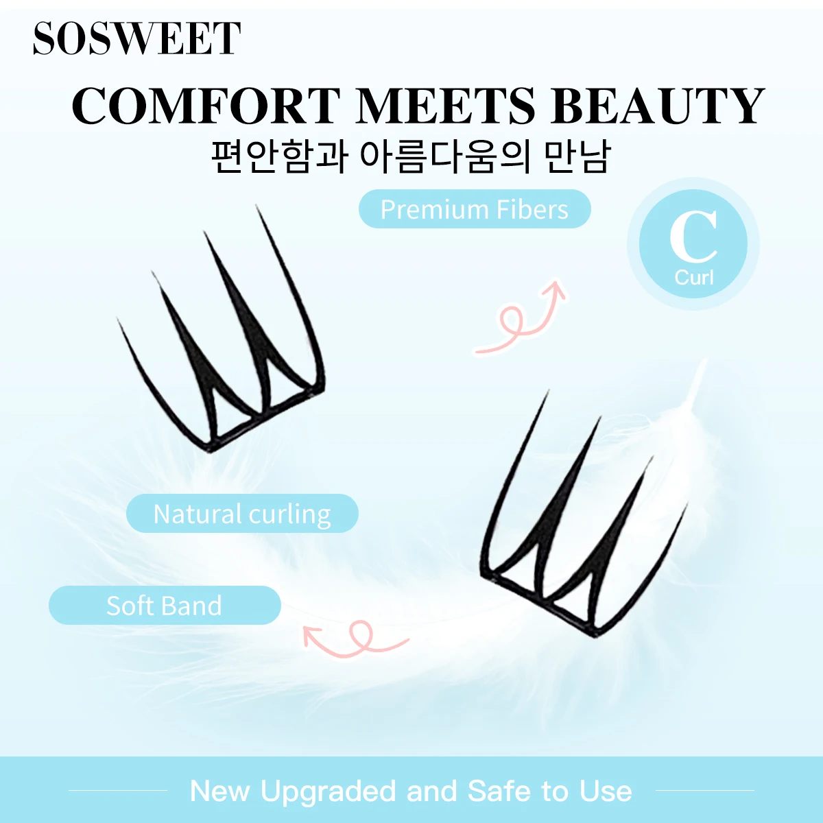 Ciglia autoadesive senza colla Cluster naturali ultra sottili Ciglia finte Zero Touch per principianti Facile applicazione