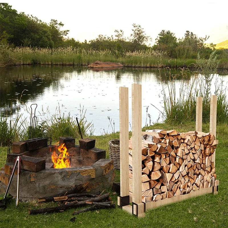 

Firewood Rack Outdoor Fire Wood Racks Heavy Duty Steel Firewood Rack Bracket Kit For Outdoor