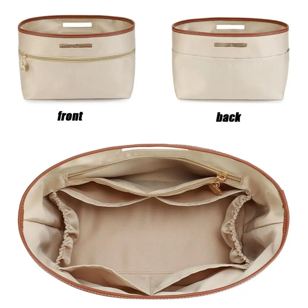 منظم حقيبة الساتان إدراج حقيبة حمل صغيرة محفظة منظم إدراج حقيبة يد تخزين مستحضرات التجميل بطانة دعم المشكل أكياس الملحقات #3