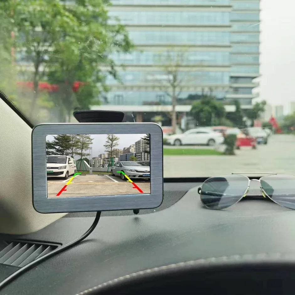QXNY WIFI Wireless Solar Powered Energy Magnet Reverse Backup Camera with AHD 5