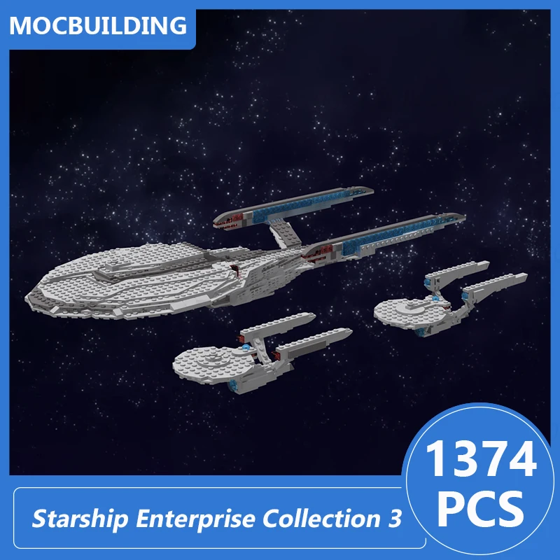 Starship Enterprise Collection Model Moc Building Blocks Diy Assemble Bricks Collection Display Space Creative Xmas Toys Gifts