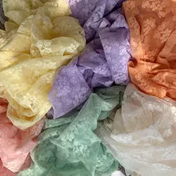 Lace Jacquard Mesh Fabric Three-dimensional Floral Embroidery Fabric Wedding Dress Handmade Gauze Skirt Shirt Tablecloth Fabric