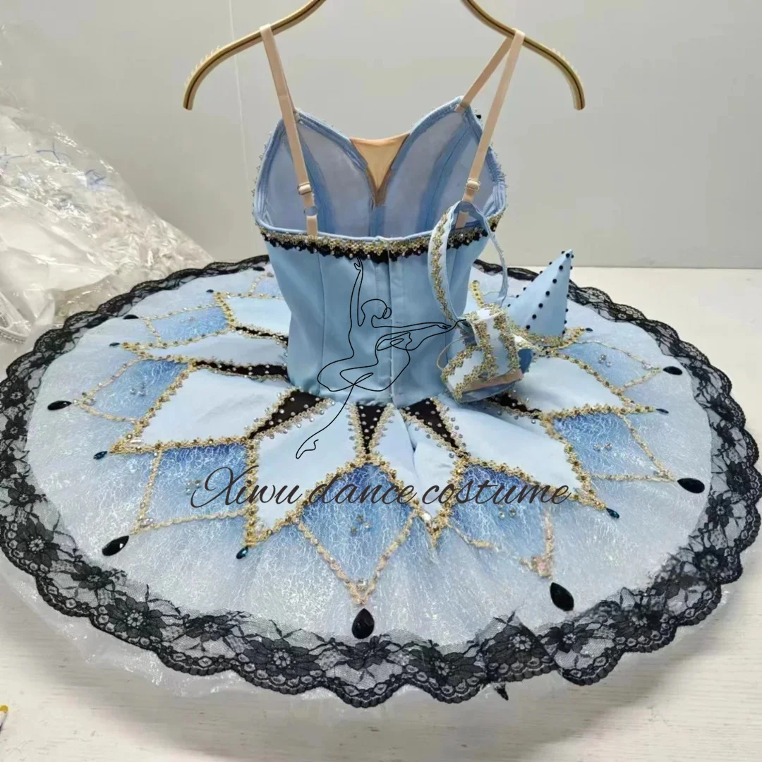 ชุดบัลเลต์เจ้าหญิงนิทราสีม่วงชุดนางฟ้าสำหรับเด็กผู้ใหญ่ชุดแข่งขันการแสดงตามสั่ง