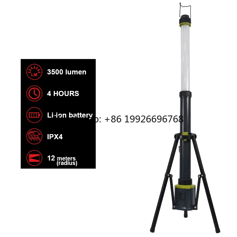 

Rechargeable 40W 360 Degree Wireless Waterproof Collapsible Tripod Portable LED Area Work Light