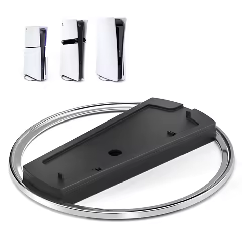 Portable Metal Vertical Stand for PS5 Slim/Pro Digital Disk Version Anti-Slip Base Holder for PS5 Pro Console Accessories