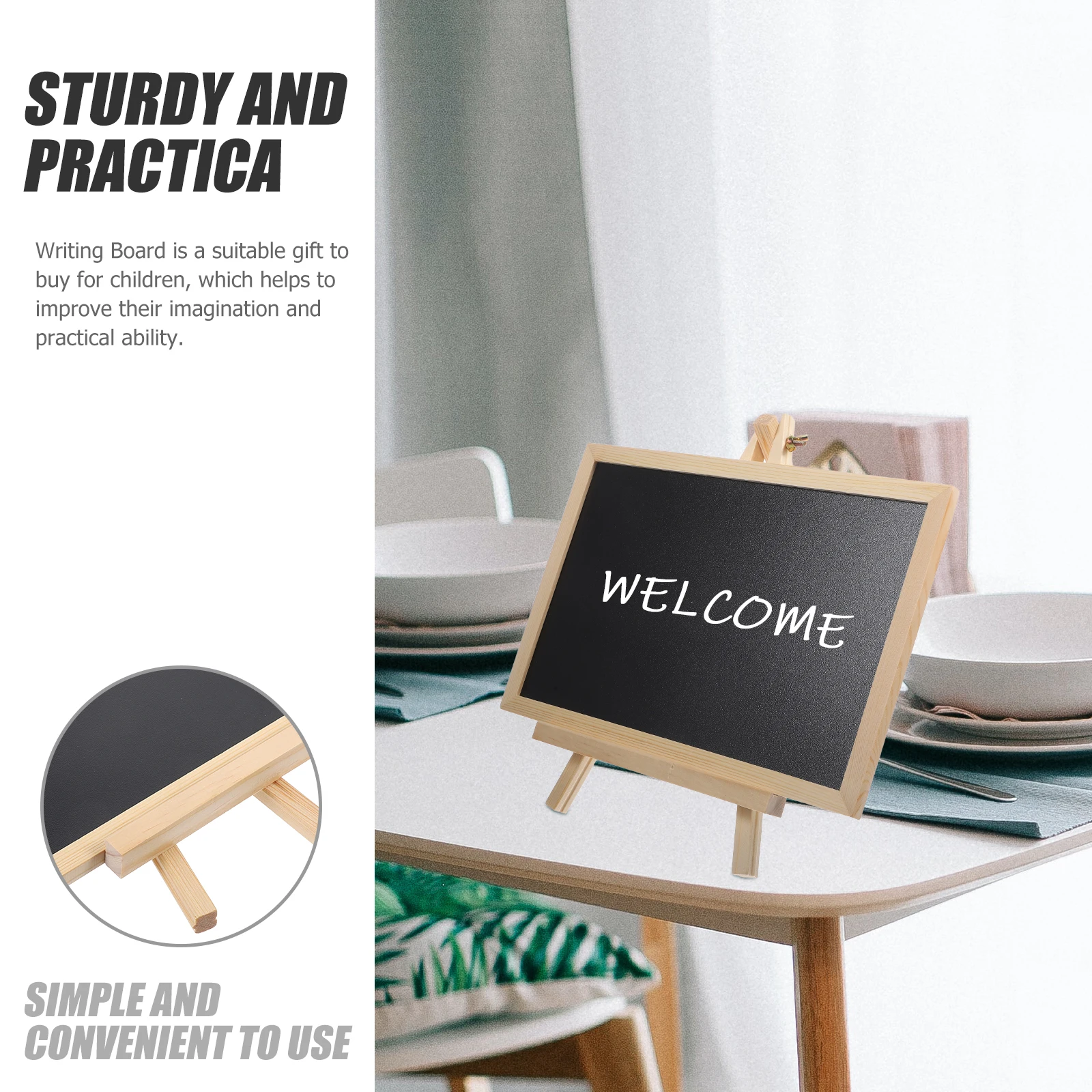 

Wooden Blackboard Chalk Sign Mini Chalkboard Signboard Chalkboards Signs Miniature Small