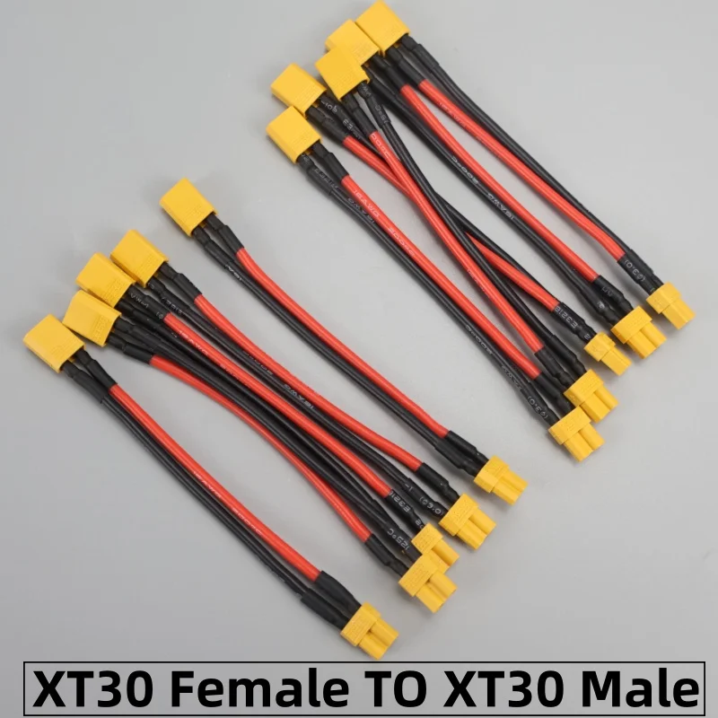 XT30 Male to Female Power Cable 16AWG Silicone Extension Wire for RC Drone Battery