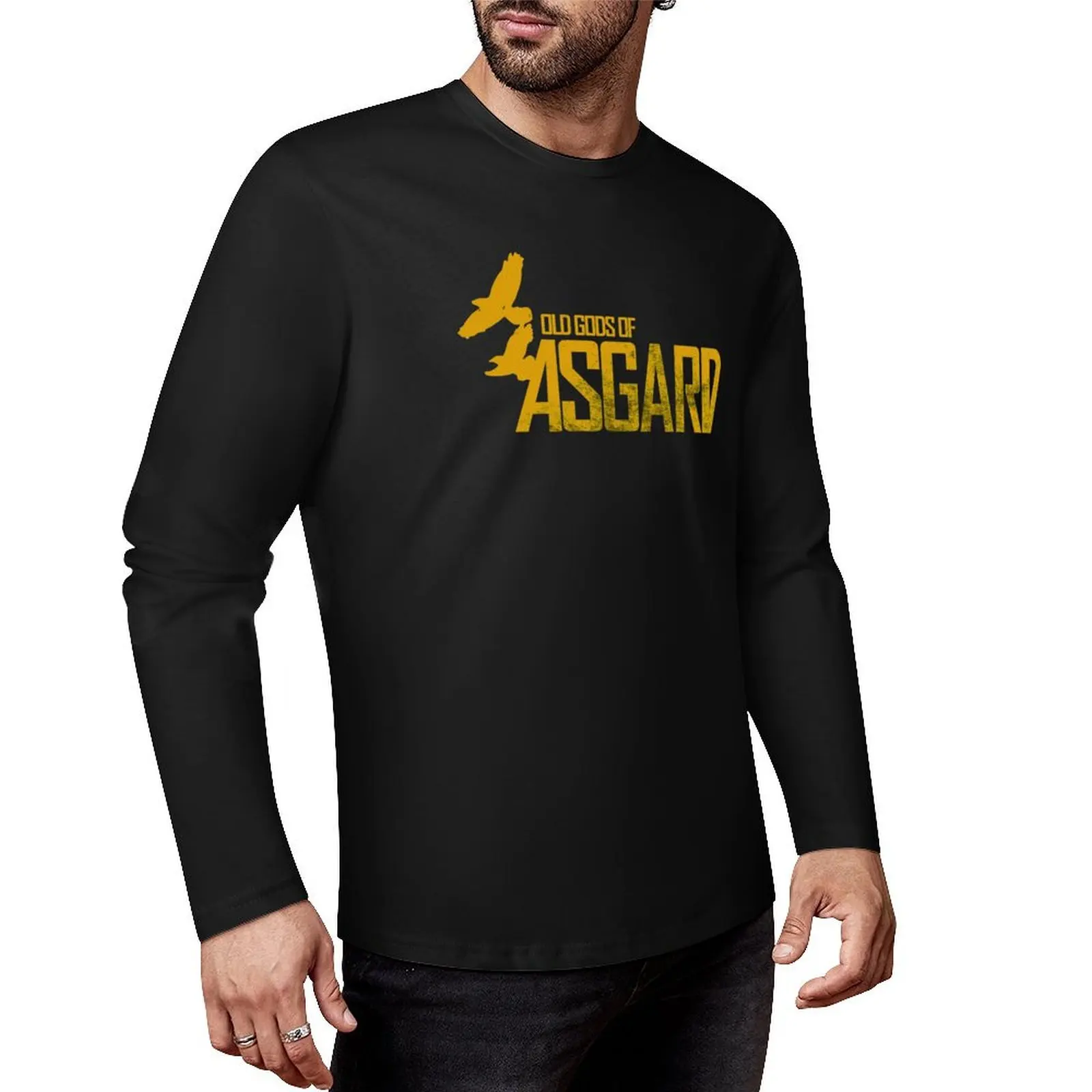 

Alan Wake Inspired Old Gods of Asgard Band Long T-Shirt quick-drying t-shirt aesthetic clothes plain black t shirts men